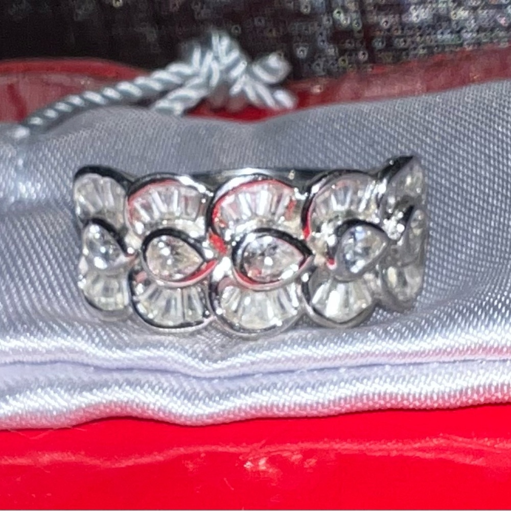 New Unique Sterling Silver (.925) CZ Ring Size:10